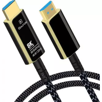 PREMIUMCORD Ultra High Speed HDMI 2.1 optický fiber kabel 8K@60Hz, zlacené 10m PREMIUMCORD Ultra High Speed HDMI 2.1 optický fiber kabel 8K@60Hz, zlacené 10m