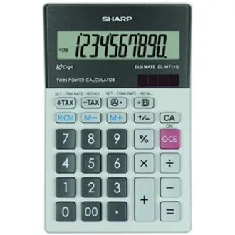SHARP kalkulačka - EL-M711GGY - stříbrná SHARP kalkulačka - EL-M711GGY - stříbrná