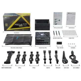 SEASONIC zdroj 750W Focus GX-750, 80+ GOLD, ATX 3.1, PCIe 5.1 SEASONIC zdroj 750W Focus GX-750, 80+ GOLD, ATX 3.1, PCIe 5.1