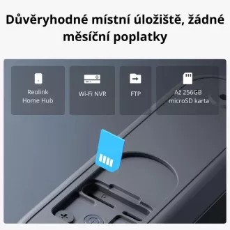 REOLINK bezpečnostní video zvonek D340B + Hub 1 + 128GB microSD