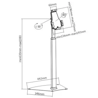 Stojan na tablety uzamykatelný Fiber Mounts TAGATA2 Stojan na tablety uzamykatelný Fiber Mounts TAGATA2