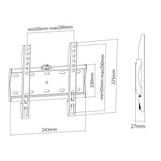 Nástěnný pevný držák na Tv i monitory Fiber Mounts FM21F Nástěnný pevný držák na Tv i monitory Fiber Mounts FM21F