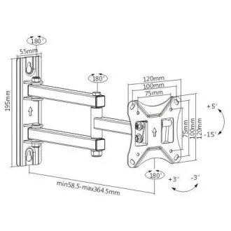 Držák na monitory a Tv Fiber Mounts FM233 Držák na monitory a Tv Fiber Mounts FM233