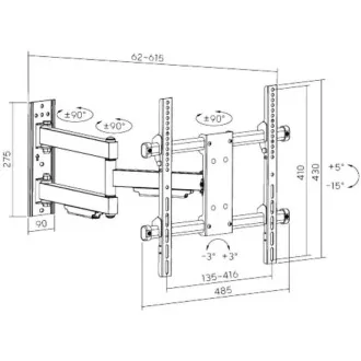 Otočný sklopný výsuvný držák Tv Fiber Mounts Raptor Otočný sklopný výsuvný držák Tv Fiber Mounts Raptor