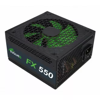 EVOLVEO FX 550, zdroj 550W ATX, 14cm, tichý, 80+ White, záruka 3 roky, černý