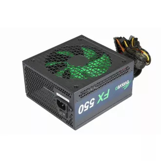 EVOLVEO FX 550, zdroj 550W ATX, 14cm, tichý, 80+ White, záruka 3 roky, černý