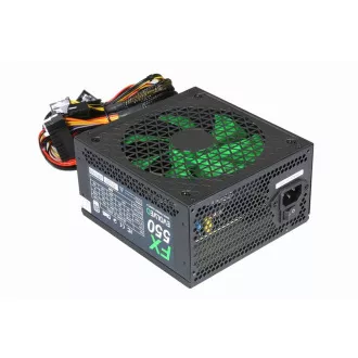 EVOLVEO FX 550, zdroj 550W ATX, 14cm, tichý, 80+ White, záruka 3 roky, černý