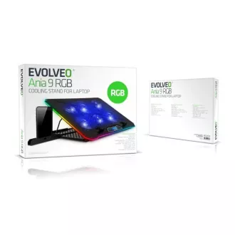 EVOLVEO Ania 9 RGB, nastavitelný podstavec pro notebook EVOLVEO Ania 9 RGB, nastavitelný podstavec pro notebook