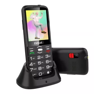 EVOLVEO EasyPhone XO, mobilní telefon pro seniory s nabíjecím stojánkem, černá EVOLVEO EasyPhone XO, mobilní telefon pro seniory s nabíjecím stojánkem, černá