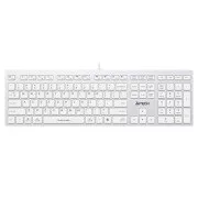 A4tech Klávesnice FX50, kancelářská nízkoprofilová klávesnice, CZ, bílá