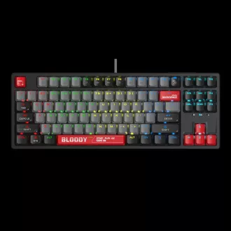 A4tech Bloody Klávesnice S87, herní klávesnice, mechanická, drátová, Red Switch, CZ/SK, Černá A4tech Bloody Klávesnice S87, herní klávesnice, mechanická, drátová, Red Switch, CZ/SK, Černá