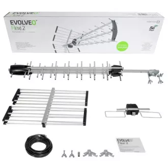 EVOLVEO Flexi 2, pasivní venkovní DAB+/DVB-T2 anténa, filtr LTE, 4G, 5G EVOLVEO Flexi 2, pasivní venkovní DAB+/DVB-T2 anténa, filtr LTE, 4G, 5G