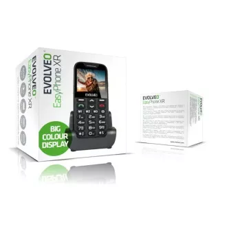 EVOLVEO EasyPhone XR, mobilní telefon pro seniory s nabíjecím stojánkem, černá EVOLVEO EasyPhone XR, mobilní telefon pro seniory s nabíjecím stojánkem, černá
