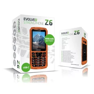 EVOLVEO StrongPhone Z6, vodotěsný odolný Dual SIM telefon, oranžová EVOLVEO StrongPhone Z6, vodotěsný odolný Dual SIM telefon, oranžová