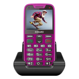 EVOLVEO EasyPhone XR, mobilní telefon pro seniory s nabíjecím stojánkem, růžová EVOLVEO EasyPhone XR, mobilní telefon pro seniory s nabíjecím stojánkem, růžová