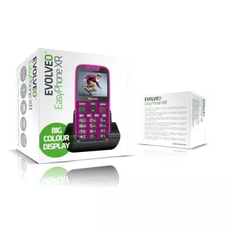 EVOLVEO EasyPhone XR, mobilní telefon pro seniory s nabíjecím stojánkem, růžová EVOLVEO EasyPhone XR, mobilní telefon pro seniory s nabíjecím stojánkem, růžová