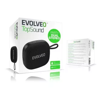 EVOLVEO TopSound, bezdrátový vodotěsný bluetooth reproduktor s rádiem, černý EVOLVEO TopSound, bezdrátový vodotěsný bluetooth reproduktor s rádiem, černý
