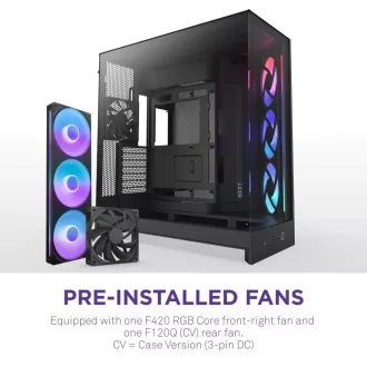 NZXT skříň H9 Flow RGB dvoukomorová ATX / 1x140 RGB mm / 1x 120mm RGB fan / prosklená / černá NZXT skříň H9 Flow RGB dvoukomorová ATX / 1x140 RGB mm / 1x 120mm RGB fan / prosklená / černá