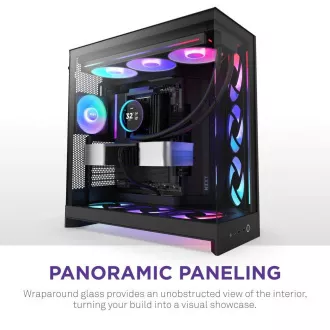 NZXT skříň H9 Flow RGB dvoukomorová ATX / 1x140 RGB mm / 1x 120mm RGB fan / prosklená / černá NZXT skříň H9 Flow RGB dvoukomorová ATX / 1x140 RGB mm / 1x 120mm RGB fan / prosklená / černá