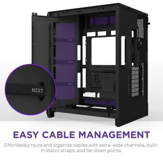 NZXT skříň H9 Flow RGB dvoukomorová ATX / 1x140 RGB mm / 1x 120mm RGB fan / prosklená / černá NZXT skříň H9 Flow RGB dvoukomorová ATX / 1x140 RGB mm / 1x 120mm RGB fan / prosklená / černá