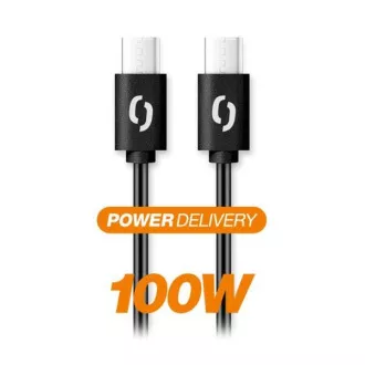 ALIGATOR datový kabel POWER 100W, USB-C/USB-C 5A, délka 1, 5 m, černá ALIGATOR datový kabel POWER 100W, USB-C/USB-C 5A, délka 1, 5 m, černá
