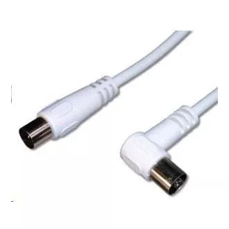 PREMIUMCORD TV kabel anténní propojovací 2m, konektor 90° (koaxiální, M/F, 75 Ohm) PREMIUMCORD TV kabel anténní propojovací 2m, konektor 90° (koaxiální, M/F, 75 Ohm)