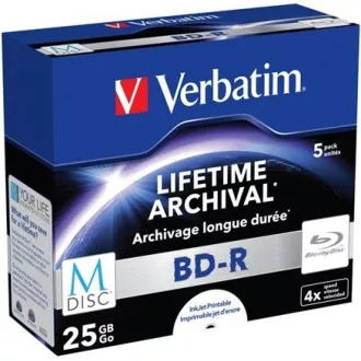 VERBATIM MDisc BD-R(5-pack)Jewel/4x/25GB VERBATIM MDisc BD-R(5-pack)Jewel/4x/25GB