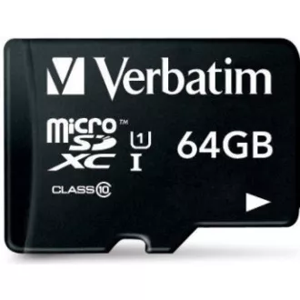 VERBATIM MicroSDXC karta 64GB Premium, U1 + adaptér VERBATIM MicroSDXC karta 64GB Premium, U1 + adaptér
