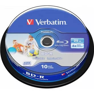 VERBATIM BD-R SL Datalife HTL (10-pack)Blu-Ray/Spindle/6x/25GB Wide Printable VERBATIM BD-R SL Datalife HTL (10-pack)Blu-Ray/Spindle/6x/25GB Wide Printable