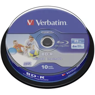 VERBATIM BD-R SL Datalife HTL (10-pack)Blu-Ray/Spindle/6x/25GB Wide Printable VERBATIM BD-R SL Datalife HTL (10-pack)Blu-Ray/Spindle/6x/25GB Wide Printable