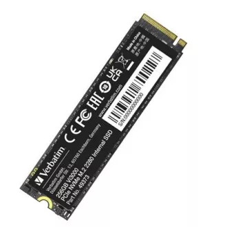 VERBATIM SSD Vi3000 Internal PCIe NVMe M.2 SSD 256GB, W 1300/ R 3300 MB/s VERBATIM SSD Vi3000 Internal PCIe NVMe M.2 SSD 256GB, W 1300/ R 3300 MB/s
