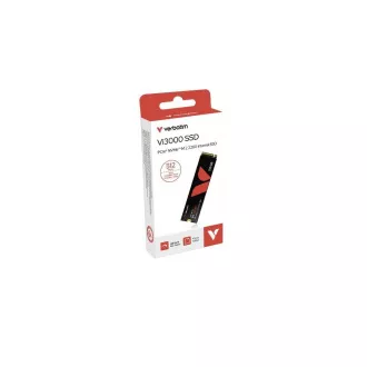 VERBATIM SSD Vi3000 Internal PCIe NVMe M.2 SSD 512GB, W 2500/ R 3300 MB/s VERBATIM SSD Vi3000 Internal PCIe NVMe M.2 SSD 512GB, W 2500/ R 3300 MB/s