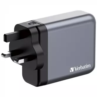 VERBATIM GaN Nabíječka do sítě GNC-240, 240W, 3x USB-C, 1x USB VERBATIM GaN Nabíječka do sítě GNC-240, 240W, 3x USB-C, 1x USB