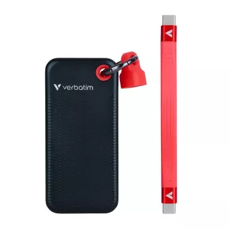 VERBATIM externí SSD 1TB Pocket USB3.2 Gen 2, černá/červená VERBATIM externí SSD 1TB Pocket USB3.2 Gen 2, černá/červená