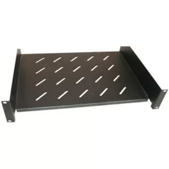 XtendLan 19" police s perforací 2U/400mm, nosnost 40kg, černá XtendLan 19" police s perforací 2U/400mm, nosnost 40kg, černá