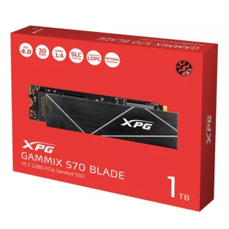 ADATA SSD 1TB XPG GAMMIX S70 Blade, PCIe Gen4x4 M.2 2280, (R:7400/ W:5500MB/s) ADATA SSD 1TB XPG GAMMIX S70 Blade, PCIe Gen4x4 M.2 2280, (R:7400/ W:5500MB/s)
