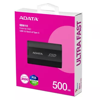 ADATA External SSD 500GB SD810 USB 3.2 USB-C, Černá ADATA External SSD 500GB SD810 USB 3.2 USB-C, Černá