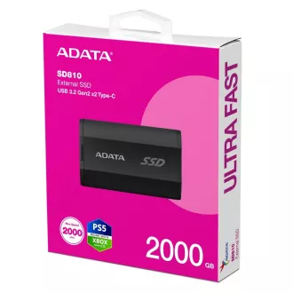 ADATA External SSD 2TB SD810 USB 3.2 USB-C, Černá ADATA External SSD 2TB SD810 USB 3.2 USB-C, Černá
