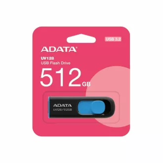 ADATA Flash Disk 512GB UV128, USB 3.2, černo-modrá ADATA Flash Disk 512GB UV128, USB 3.2, černo-modrá