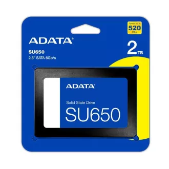 ADATA SSD 2TB SU650, SATA III, 2.5", (R:520/ W:450MB/s) ADATA SSD 2TB SU650, SATA III, 2.5", (R:520/ W:450MB/s)