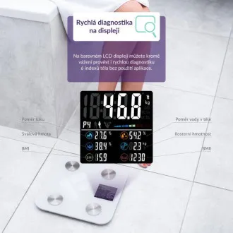 TrueLife FitScale W7 BT - Bioelektrická impedanční bluetooth váha - bílá TrueLife FitScale W7 BT - Bioelektrická impedanční bluetooth váha - bílá