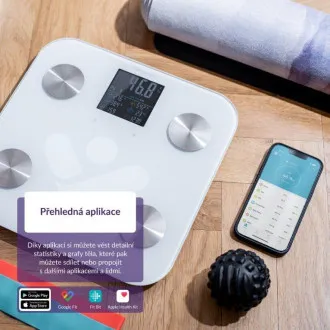 TrueLife FitScale W7 BT - Bioelektrická impedanční bluetooth váha - bílá TrueLife FitScale W7 BT - Bioelektrická impedanční bluetooth váha - bílá