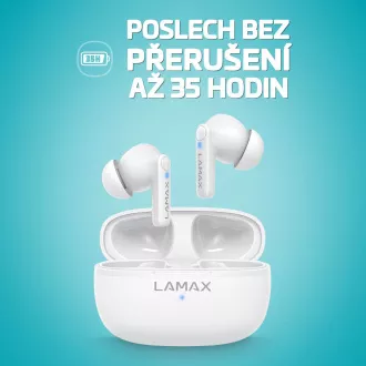 LAMAX Clips1 Play - špuntová sluchátka - bílé LAMAX Clips1 Play - špuntová sluchátka - bílé