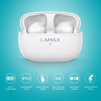 LAMAX Clips1 Play - špuntová sluchátka - bílé LAMAX Clips1 Play - špuntová sluchátka - bílé