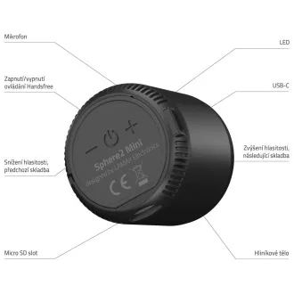 LAMAX Sphere2 Mini Bluetooth reproduktor, USB-C LAMAX Sphere2 Mini Bluetooth reproduktor, USB-C