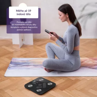 TrueLife FitScale W6 BT - Bioelektrická impedanční bluetooth váha - černá TrueLife FitScale W6 BT - Bioelektrická impedanční bluetooth váha - černá