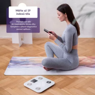 TrueLife FitShape S6 BT - Bioelektrická impedanční bluetooth váha - bílá TrueLife FitShape S6 BT - Bioelektrická impedanční bluetooth váha - bílá