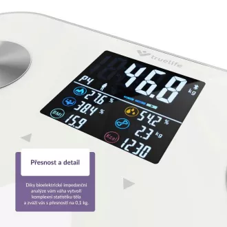 TrueLife FitShape S6 BT - Bioelektrická impedanční bluetooth váha - bílá TrueLife FitShape S6 BT - Bioelektrická impedanční bluetooth váha - bílá