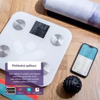 TrueLife FitShape S6 BT - Bioelektrická impedanční bluetooth váha - bílá TrueLife FitShape S6 BT - Bioelektrická impedanční bluetooth váha - bílá