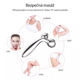 TOUCHBEAUTY 1613AS Masážní váleček na obličej stříbrný TOUCHBEAUTY 1613AS Masážní váleček na obličej stříbrný